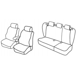 Set coprisedili Superior su misura per auto grigio - nero