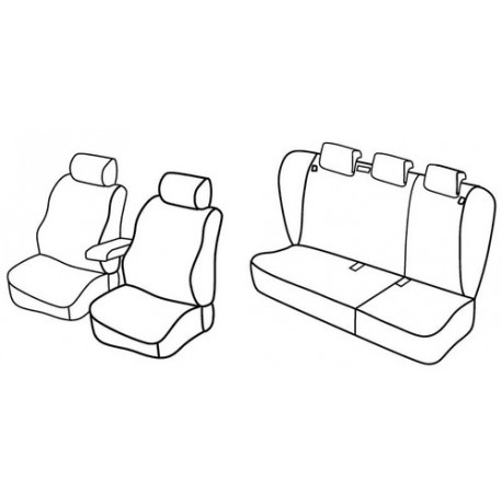 Set coprisedili Superior su misura per auto grigio - nero