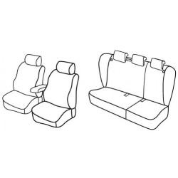 Set coprisedili Superior su misura per auto nero - rosso