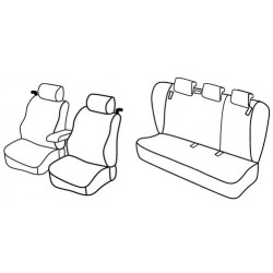 Set coprisedili Superior su misura per auto nero - rosso