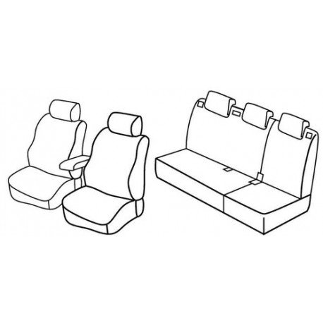 Set coprisedili Superior su misura per auto grigio - nero