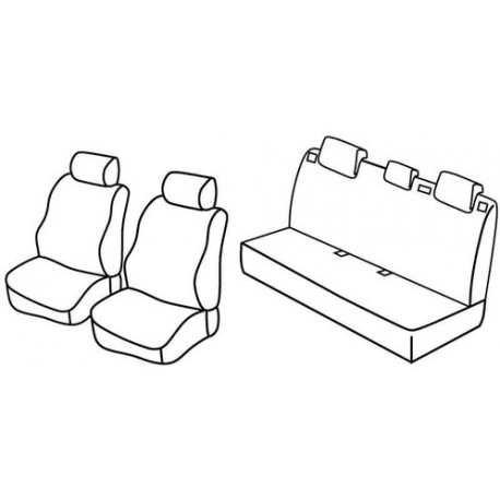 Set coprisedili Superior su misura per auto nero - rosso