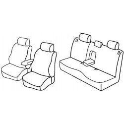 Set coprisedili Superior su misura per auto nero - grigio