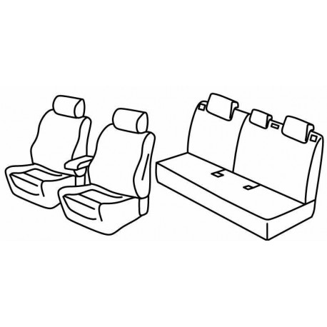 Set coprisedili Superior su misura per auto nero - rosso