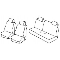 Set coprisedili Superior su misura per auto grigio - nero