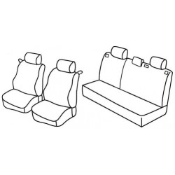 Set coprisedili Superior su misura per auto nero - blu