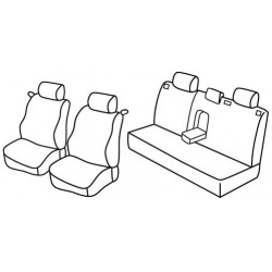 Set coprisedili Superior su misura per auto nero - blu