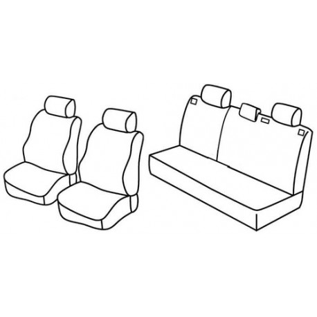 Set coprisedili Superior su misura per auto nero - blu