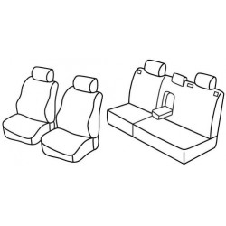 Set coprisedili Superior su misura per auto nero - rosso