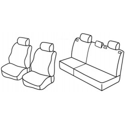 Set coprisedili Superior su misura per auto nero - grigio