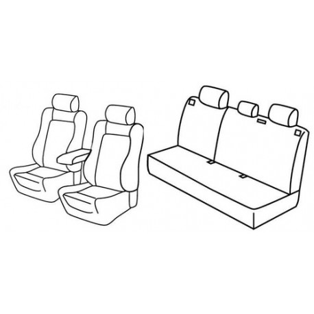 Set coprisedili Superior su misura per auto nero - grigio