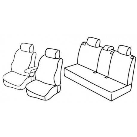 Set coprisedili Superior su misura per auto nero - grigio