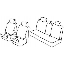 Set coprisedili Superior su misura per auto nero - rosso