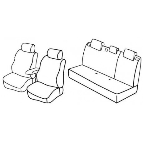 Set coprisedili Superior su misura per auto grigio - nero