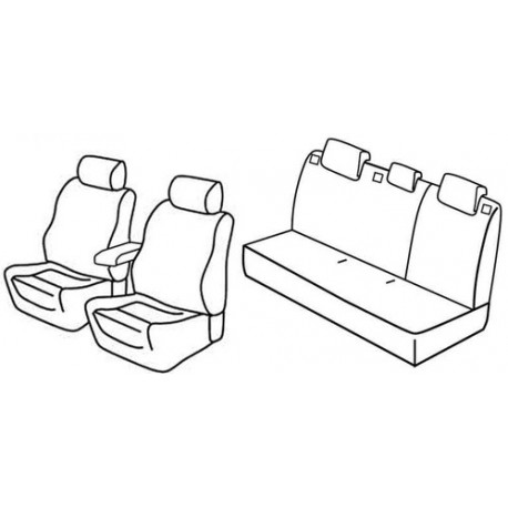 Set coprisedili Superior su misura per auto nero - rosso