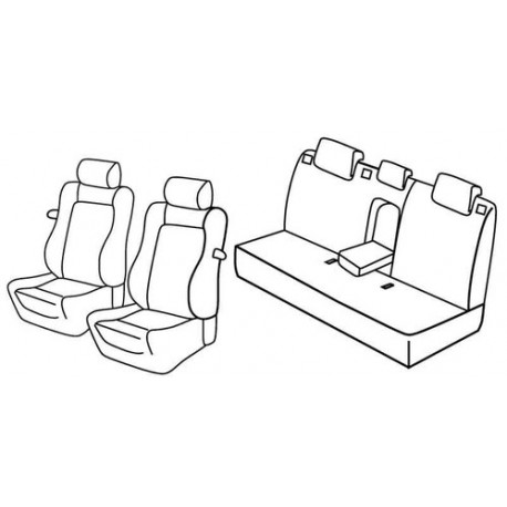 Set coprisedili Superior su misura per auto nero - grigio