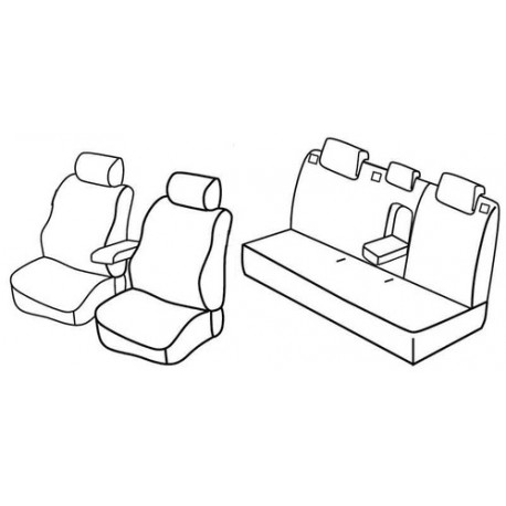 Set coprisedili Superior su misura per auto grigio - nero