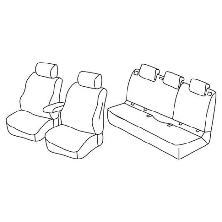 Set coprisedili Superior su misura per auto nero - grigio
