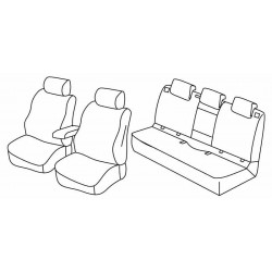 Set coprisedili Superior su misura per auto grigio - nero