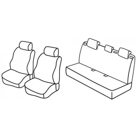 Set coprisedili Superior su misura per auto grigio - nero