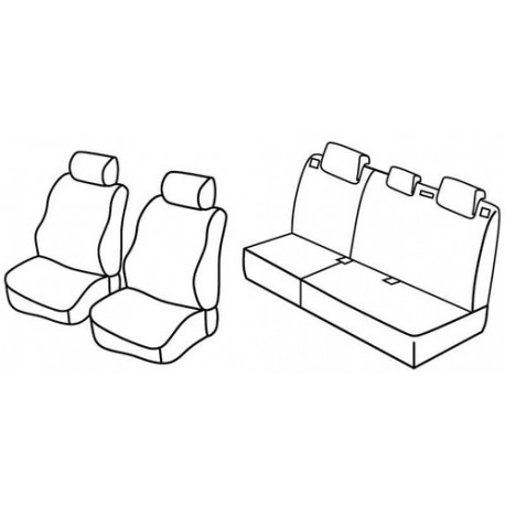 Set coprisedili Superior su misura per auto nero - rosso