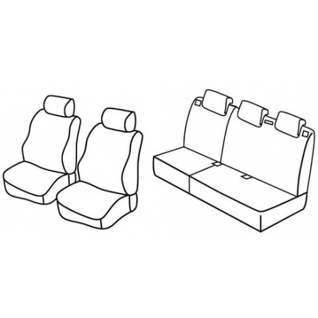 Set coprisedili Superior su misura per auto grigio - nero