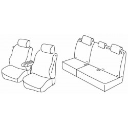 Set coprisedili Superior su misura per auto nero - blu