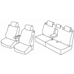 Set coprisedili Superior su misura per auto nero - rosso