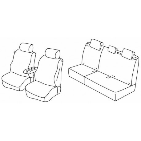 Set coprisedili Superior su misura per auto nero - grigio