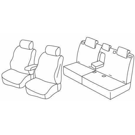 Set coprisedili Superior su misura per auto nero - rosso