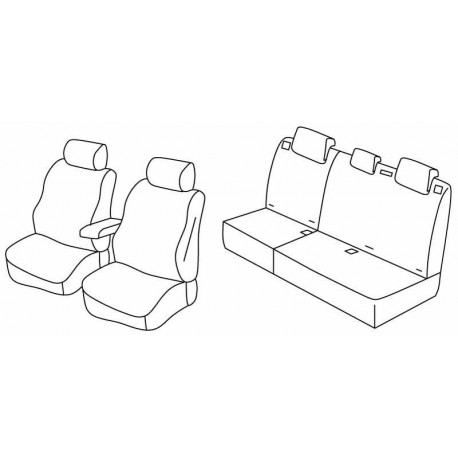 Set coprisedili Superior su misura per auto nero - grigio