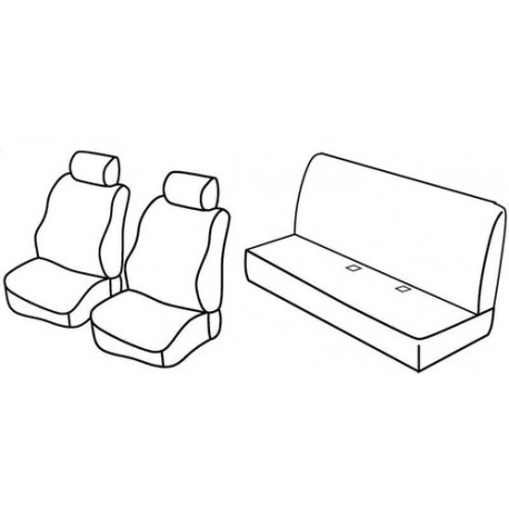 Set coprisedili Superior su misura per auto nero - grigio