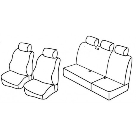 Set coprisedili Superior su misura per auto grigio - nero