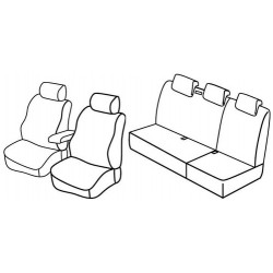 Set coprisedili Superior su misura per auto nero - rosso