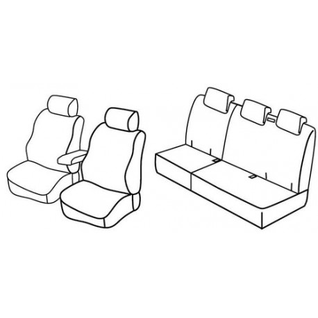 Set coprisedili Superior su misura per auto nero - rosso