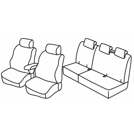 Set coprisedili Superior su misura per auto nero - rosso