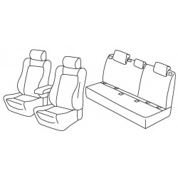 Set coprisedili Superior su misura per auto grigio - nero