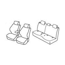 Set coprisedili Superior su misura per auto nero - blu