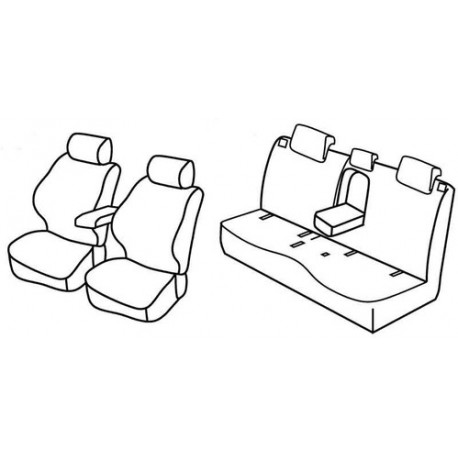 Set coprisedili Superior su misura per auto nero - grigio