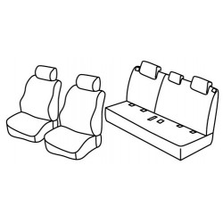 Set coprisedili Superior su misura per auto grigio - nero