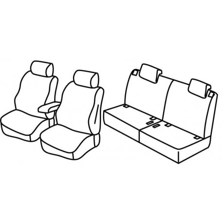 Set coprisedili Superior grigio - nero