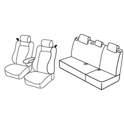 Set coprisedili Superior su misura per auto nero - grigio