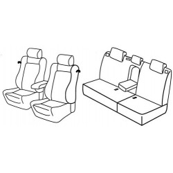 Set coprisedili Superior su misura per auto grigio - nero