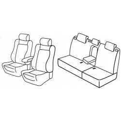 Set coprisedili Superior su misura per auto nero - rosso