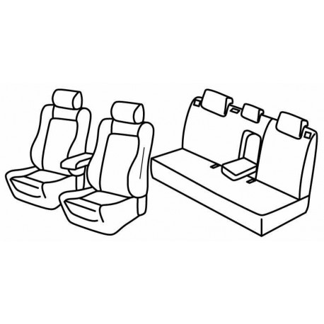 Set coprisedili Superior su misura per auto nero - grigio
