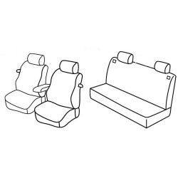 Set coprisedili Superior su misura per auto grigio - nero