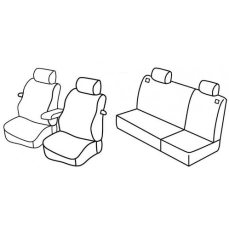 Set coprisedili Superior su misura per auto nero - rosso