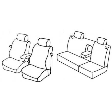 Set coprisedili Superior su misura per auto nero - blu