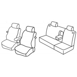 Set coprisedili Superior su misura per auto nero - grigio