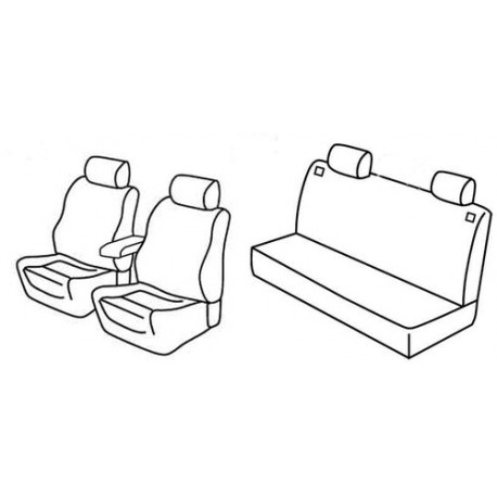 Set coprisedili Superior su misura per auto grigio - nero